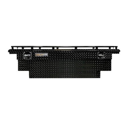 Camlocker 71in Low Profile Crossover Truck Tool Box Notched, Rail, Gloss Black Aluminum KS71LPUNRLGB